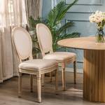 Lot de 2 chaises RICHELIEU Beige - Bois massif - 49 x 97 x 58 cm