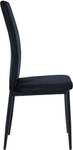 chaise salle à manger Savino Lot de 4 Noir - Fourrure synthétique