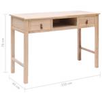 Schreibtisch Braun - Massivholz - Holzart/Dekor - 110 x 76 x 110 cm
