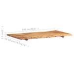 Tischplatte Braun - Massivholz - Holzart/Dekor - 60 x 3 x 100 cm