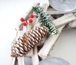 Adventskranz Kerzen rot rund Holz