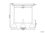 Lampe suspension BELES Noir - Doré - Métal - 82 x 107 x 20 cm