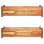 Garten-Hochbeet Set (2-teilig) (2er Set) Braun - Holzwerkstoff - 100 x 25 x 30 cm