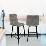 Lot de 2 chaises de bar - NAMI Gris