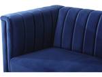 Sofa aus dunkelblauem Samt "Ellison" - 1 Blau - Textil - 76 x 82 x 196 cm