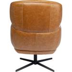 Fauteuil pivotant Ottawa Marron - Cuir véritable - 75 x 97 x 81 cm