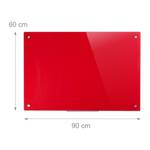 Tableau magnétique en verre Rouge