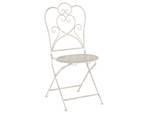 Bistro Set TRIESTE 3-tlg Beige - Weiß - Metall - 70 x 92 x 70 cm