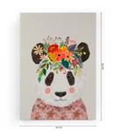 Leinwand Panda-Blumendruck Textil - 3 x 60 x 40 cm