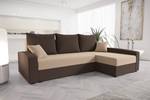 Ecksofa CHIEV Beige - Braun - Ecke davorstehend rechts