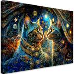 KUNSTDRUCK Mystical Feline in the Glow 3 120 x 80 cm