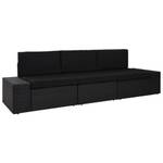 Gartensofa (3-teilig) 3001946-6 Schwarz