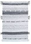 Handgefertigter Teppich Snowfall Grau - Weiß - Textil - 160 x 230 x 1 cm