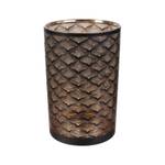Vase aus schwarzem und kupferfarbenem Me Metall - 12 x 20 x 12 cm