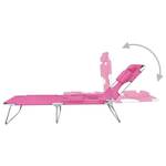 Sonnenliege 3005315 Pink - Metall - 58 x 27 x 189 cm