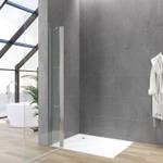 Walk-In Dusche CANNES Silber - Glas - 100 x 187 x 0 cm