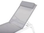 Chaise longue CATANIA Gris - Gris lumineux - Blanc