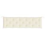 Coussin de banc de jardin Blanc crème - Profondeur : 180 cm