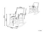 Schaukelstuhl FRIGOLE Braun - Weiß - Bambus - 56 x 87 x 84 cm