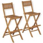 Barhocker 2er Set D7863 Braun - Massivholz - 114 x 45 x 61 cm