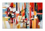 Malerei Tris Graffiti Abstrakt Orange - Textil - 120 x 80 x 4 cm