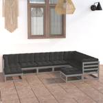 Salon de jardin (lot de 9) 3009823-2 Anthracite - Gris