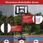 Basketballkorb EB50362DE Schwarz - Metall - 70 x 16 x 108 cm