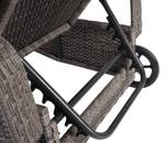 Chaise longue poly-rotin Carrara Gris