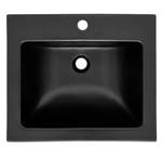 Waschbecken BIRANDOLA Schwarz - Keramik - Metall - 42 x 23 x 45 cm