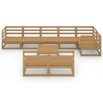 Salon de jardin (lot de 9) 3009796-1 Bois massif - Bois/Imitation - 70 x 30 x 70 cm