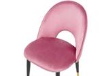 Chaise de salle à manger MAGALIA Noir - Doré - Rose foncé