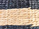 Corbeille KNYSNA Beige - Noir - Bleu - Fibres naturelles - 48 x 70 x 48 cm