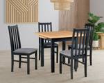 Esszimmer Set Bos 10 5-teilig Schwarz - Grau - Holzwerkstoff - 80 x 96 x 80 cm