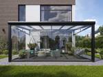 Wintergarten Klar Polycarbonat Glas Schwarz - Metall - 300 x 215 x 250 cm