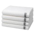 Smart set de serviettes set de 4 Blanc