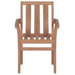 Stapelbarer Stuhl Weiß - Massivholz - Holzart/Dekor - 50 x 89 x 58 cm