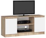 Meuble TV K120 2T 1S CLP Imitation chêne de Sonoma - Blanc