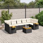 Gartensitzgruppe K1906(8-tlg) Schwarz - Massivholz - 69 x 62 x 62 cm