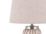 Tischlampen TRAISEN Beige - Silber - Weiß - Keramik - 28 x 48 x 28 cm