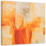 Wandbilder Orange Abstrakt wie gemalt 30 x 30 cm