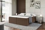 Boxspringbett mit Topper MARCE-BW Braun - Breite: 160 cm - H4