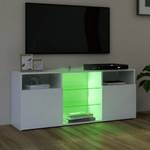 TV-Schrank mit LED-Leuchten D677 Weiß