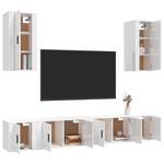 TV-Schrank 6er Set D606 Hochglanz Weiß