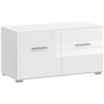 Schuhbank Sitzbank Garderobenbank Weiß - Massivholz - 90 x 47 x 40 cm