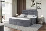 Boxspringbett DAISY Steingrau - Breite: 120 cm - H4