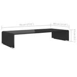 TV-Aufsatz 293728-2 Schwarz - 30 x 13 x 70 cm