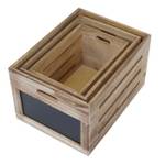 Boîte en bois E11 (3 pcs) Marron