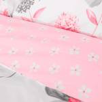Bettbezug Blumenmuster Fadendichte 200 Pink - Textil - 230 x 1 x 220 cm