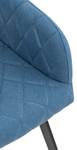 Esszimmerstühle Shila 2er Set Blau - Textil