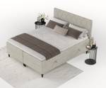 Boxspringbett Gwen Beige - Grau - 180 x 110 x 208 cm - H3